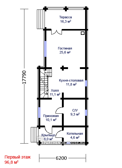 1 этаж дома ЭД 174-7